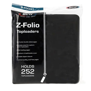 BCW Z-Folio 9-Pocket LX Album Toploader Binder Black