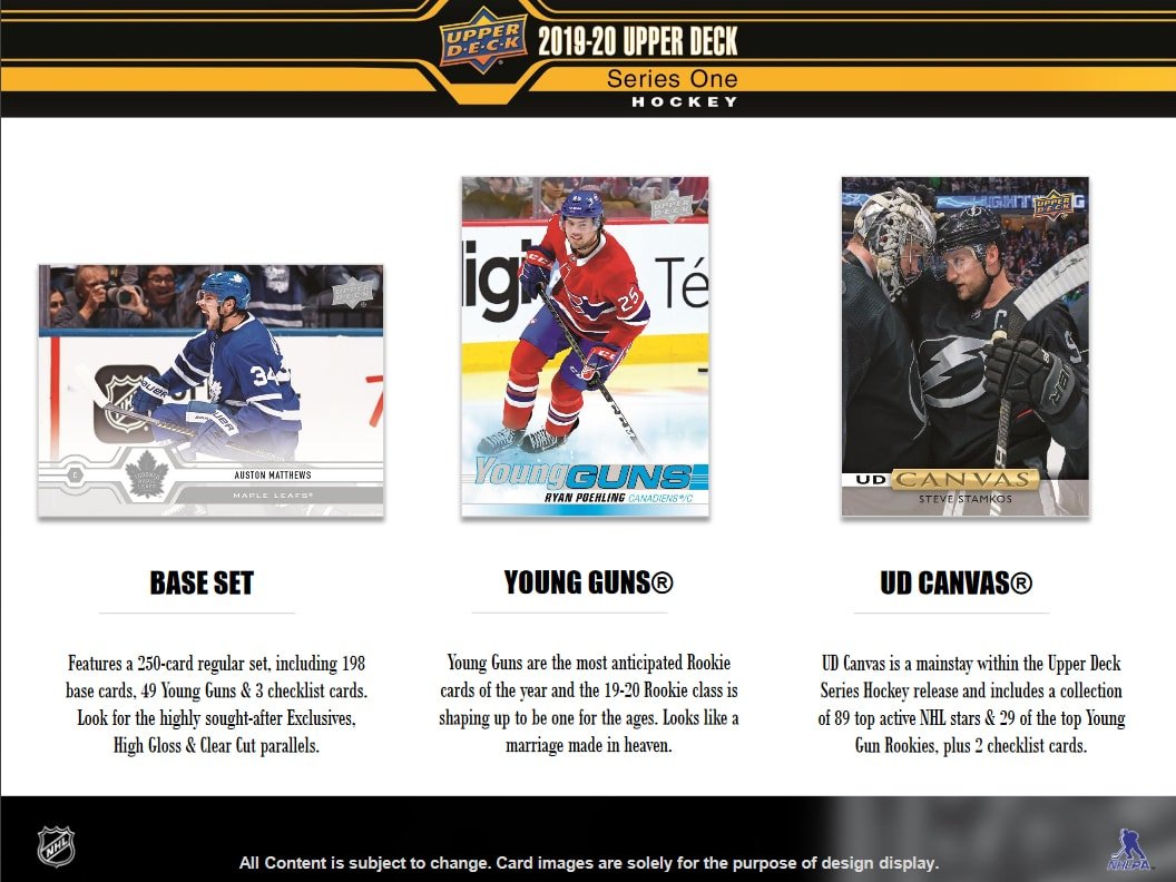 2019-20 Upper Deck Series 1 Hockey Retail Box - Cartes Sportives Rive Sud