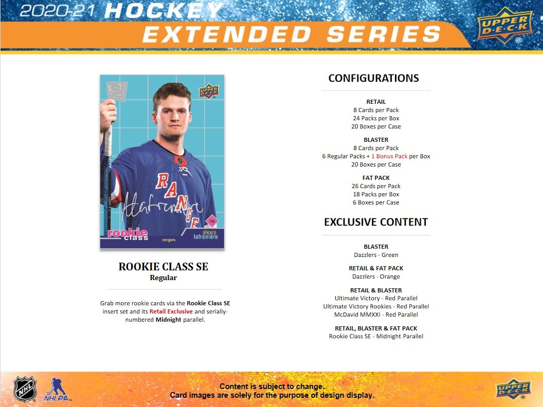 2020-21 Upper Deck Extended Series Hockey Retail Box - Cartes Sportives Rive Sud