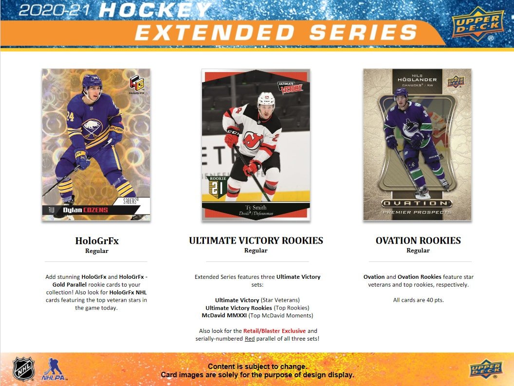 2020-21 Upper Deck Extended Series Hockey Retail Box - Cartes Sportives Rive Sud