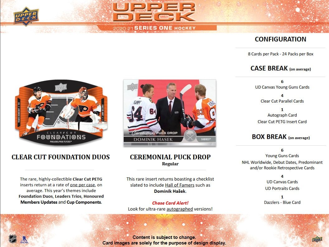 2020-21 Upper Deck Series 1 Hockey Hobby Box - Cartes Sportives Rive Sud