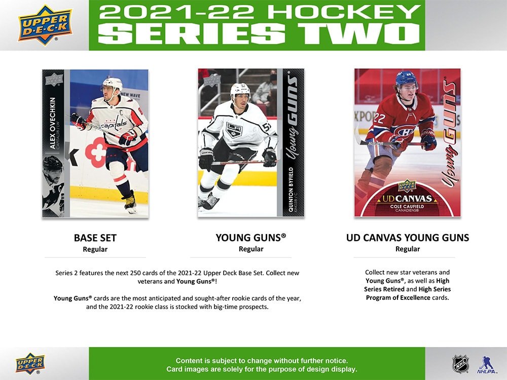 2021-22 Upper Deck Series 2 Hockey Blaster Box - Cartes Sportives Rive Sud
