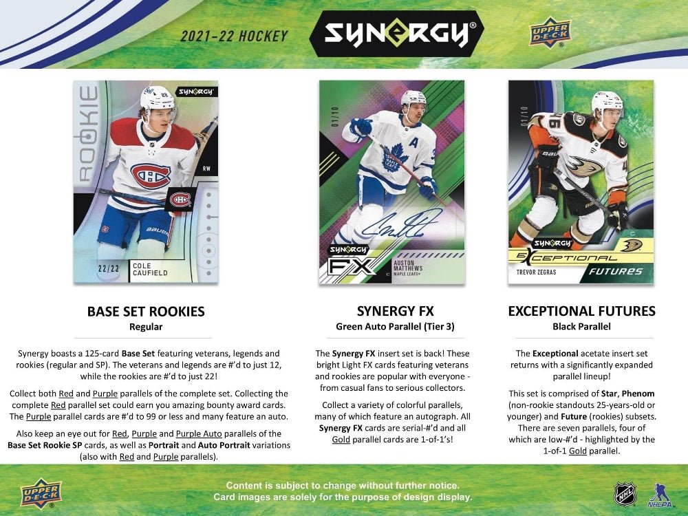 2021-22 Upper Deck Synergy Hockey Hobby Box - Cartes Sportives Rive Sud