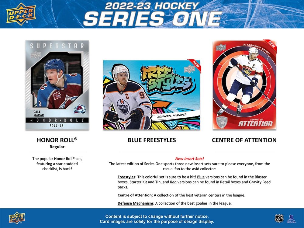 2022-23 Upper Deck Series 1 Hockey Blaster Box - Cartes Sportives Rive Sud