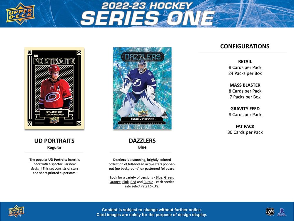 2022-23 Upper Deck Series 1 Hockey Blaster Box - Cartes Sportives Rive Sud