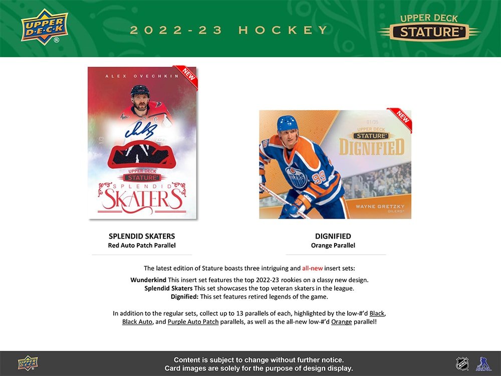 2022-23 Upper Deck Stature Hockey Hobby Box - Cartes Sportives Rive Sud