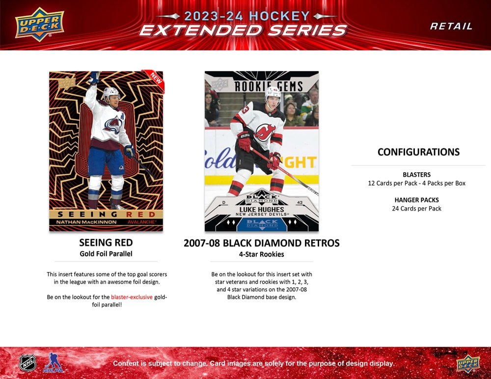 2023 - 24 Upper Deck Extended Series Hockey Blaster Box - Cartes Sportives Rive Sud