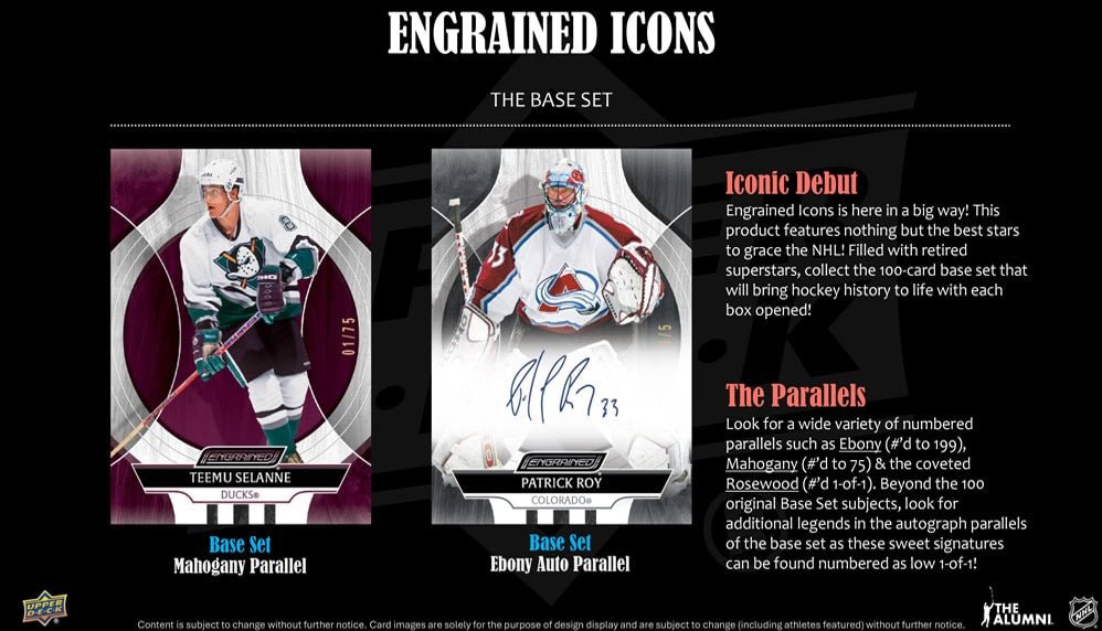 2024 - 25 Upper Deck Engrained Icons Hockey Hobby Box (Pre Order) - Cartes Sportives Rive Sud