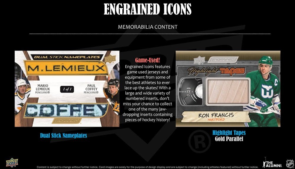 2024 - 25 Upper Deck Engrained Icons Hockey Hobby Box (Pre Order) - Cartes Sportives Rive Sud