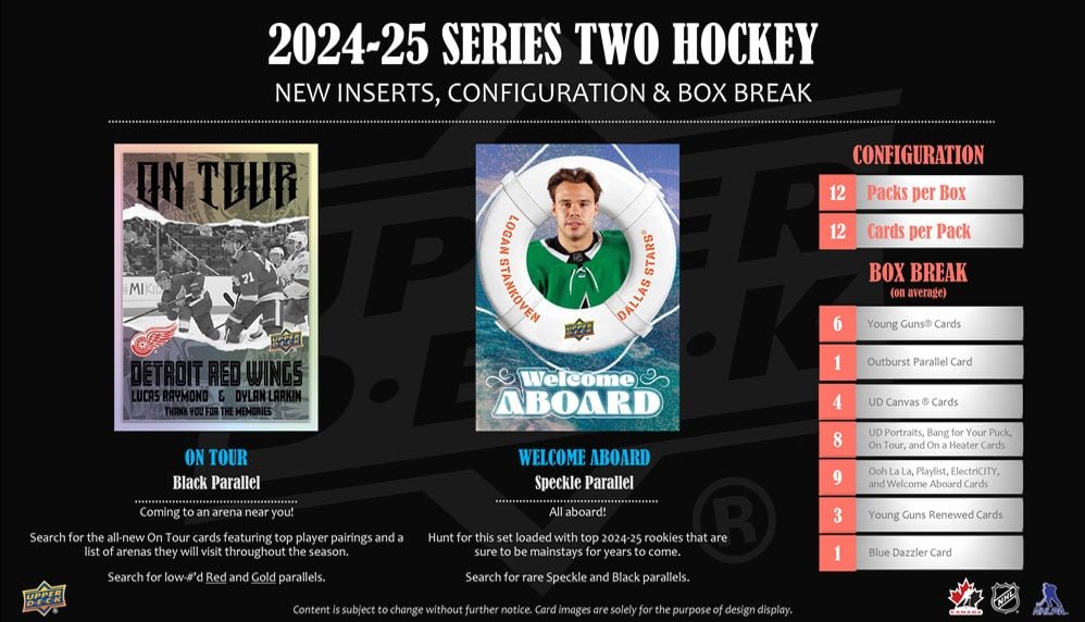 2024 - 25 Upper Deck Series 2 Hockey Hobby Box (Pre - Order) - Cartes Sportives Rive Sud