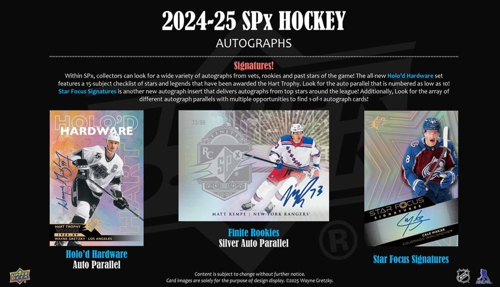 2024 - 25 Upper Deck SPx Hockey Hobby Box (Pre - Order) - Cartes Sportives Rive Sud