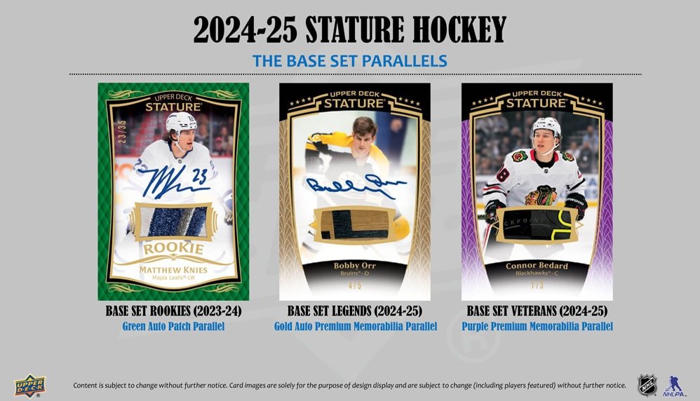 2024 - 25 Upper Deck Stature Hockey Hobby Box (Pre Order) - Cartes Sportives Rive Sud