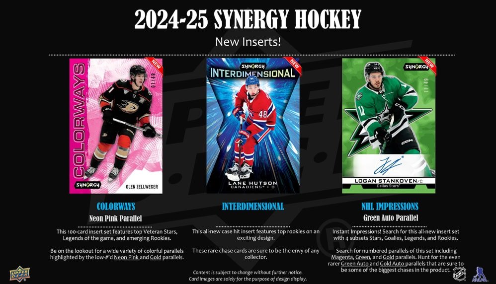 2024 - 25 Upper Deck Synergy Hockey Hobby Box (Pre - Order) - Cartes Sportives Rive Sud