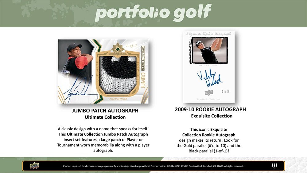 2024 Upper Deck Portfolio Golf Hobby - Cartes Sportives Rive Sud