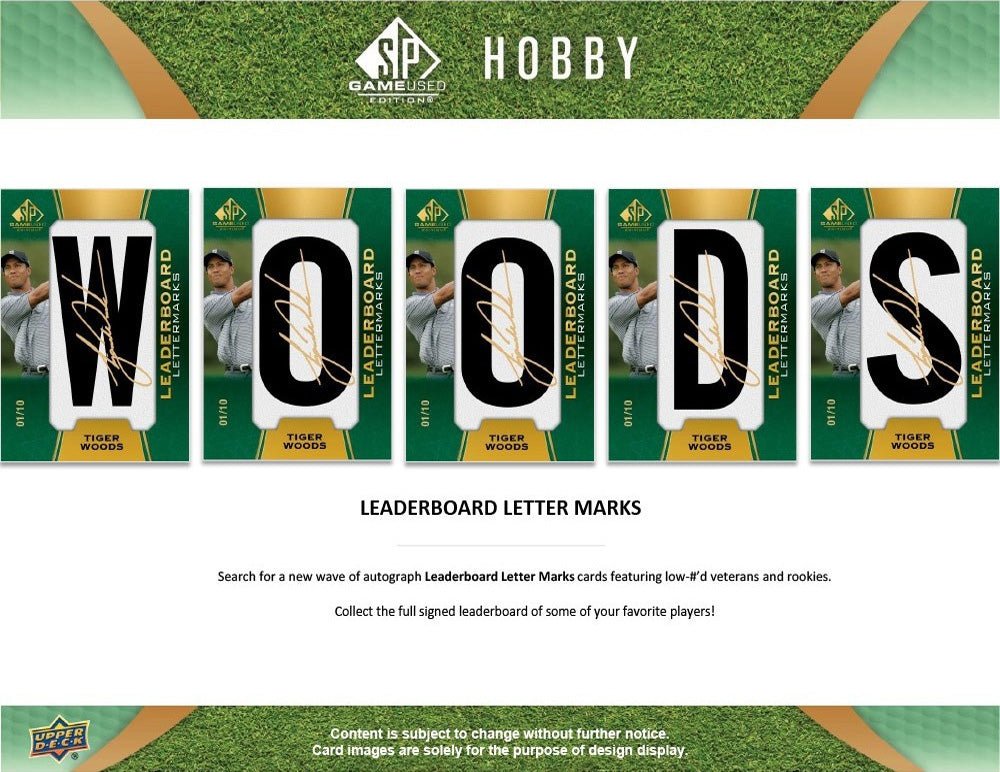 2024 Upper Deck SP Game Used Golf Hobby Box - Cartes Sportives Rive Sud