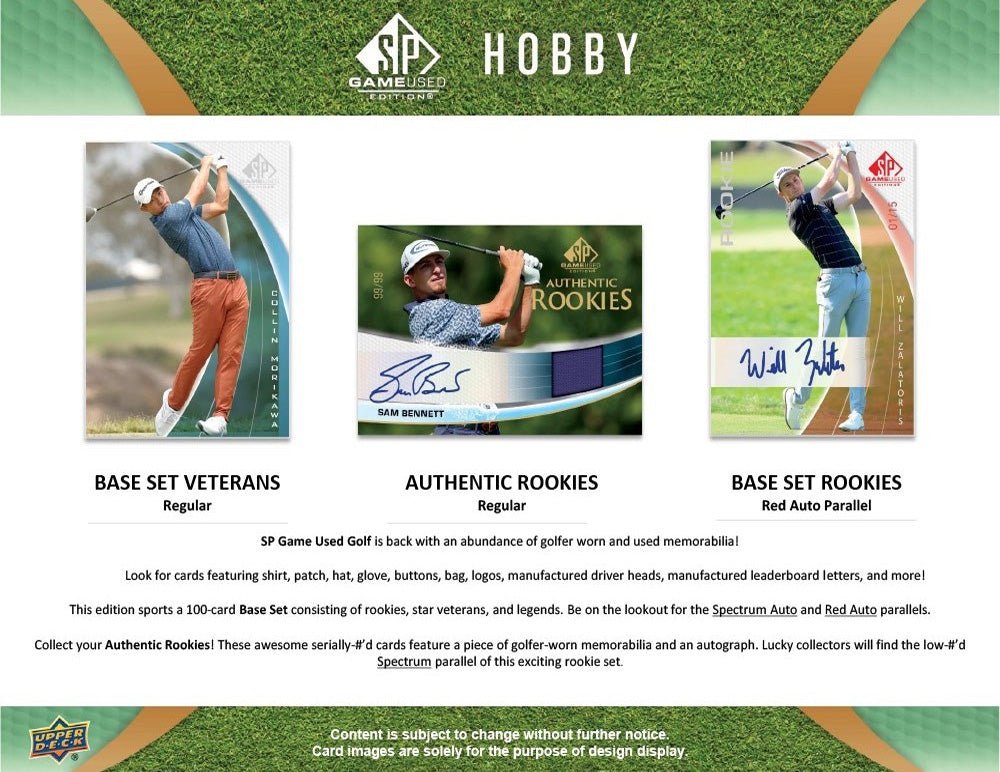 2024 Upper Deck SP Game Used Golf Hobby Box - Cartes Sportives Rive Sud