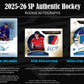 2025-26 Upper Deck SP Authentic Hockey Hobby Box (Pre-Order)