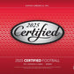 2025 Panini Certified Football Hobby Box