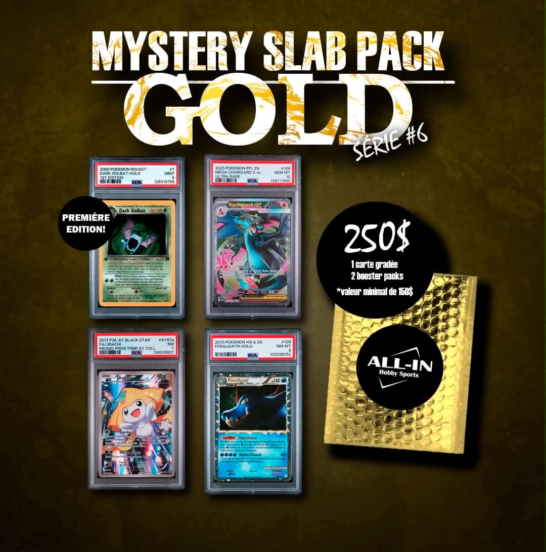 MYSTERY POKEMON SLAB PACK GOLD SERIES #6
