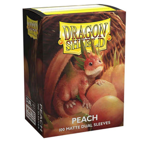 Dragon Shield 100ct Standard Size Dual Sleeves Peach