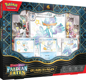 Pokemon Scarlet & Violet Paldean Fates Quaquaval Ex Premium Collection Box