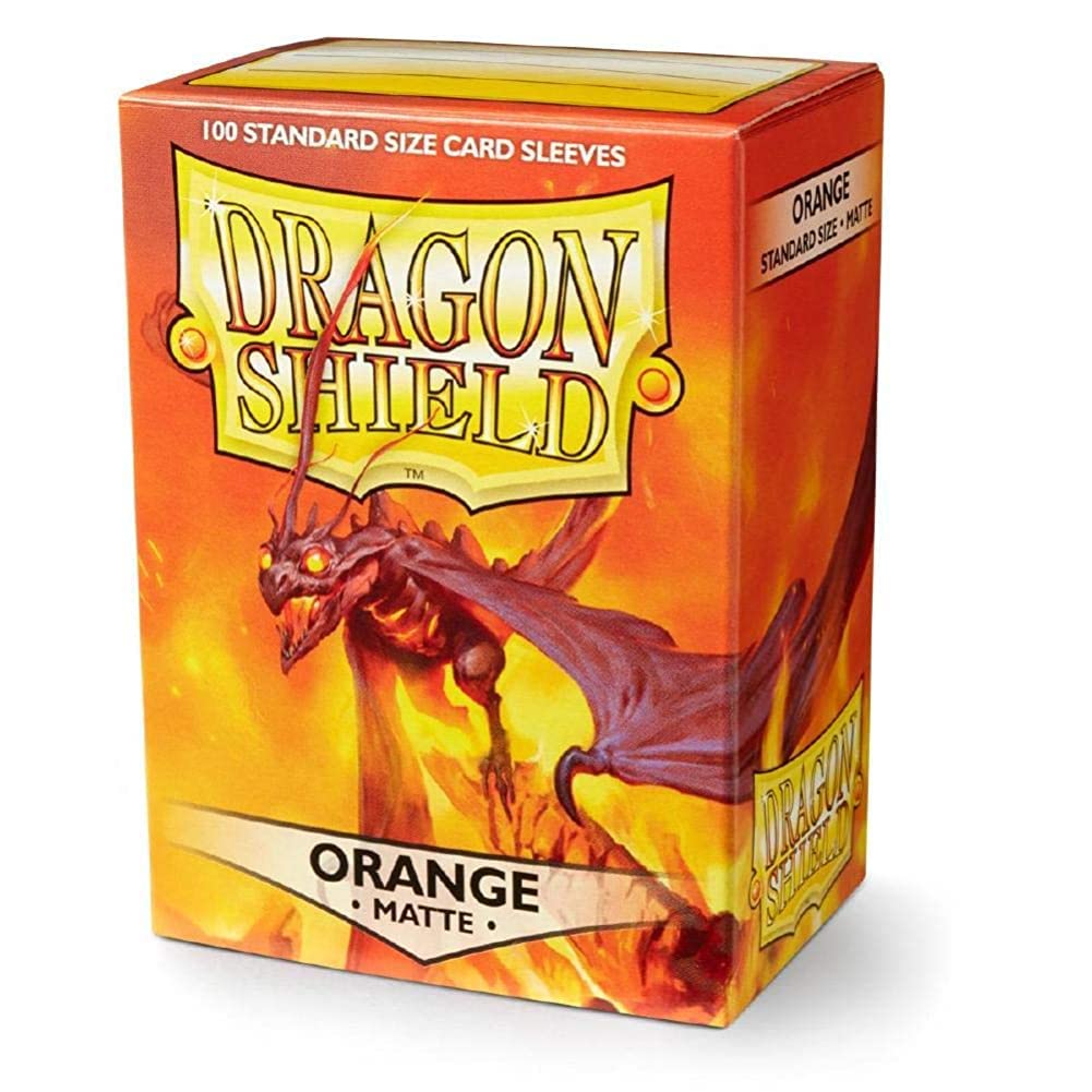 Dragon Shield 100ct Standard Size Sleeves Orange Matte