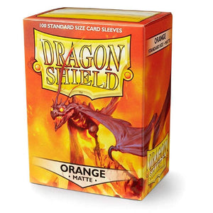 Dragon Shield 100ct Standard Size Sleeves Orange Matte