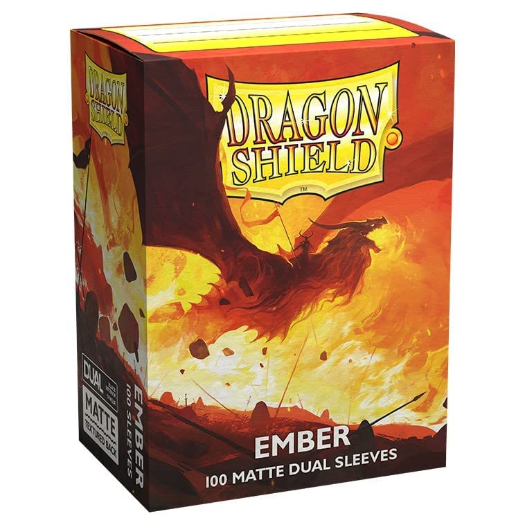 Dragon Shield 100ct Standard Size Dual Sleeves Ember
