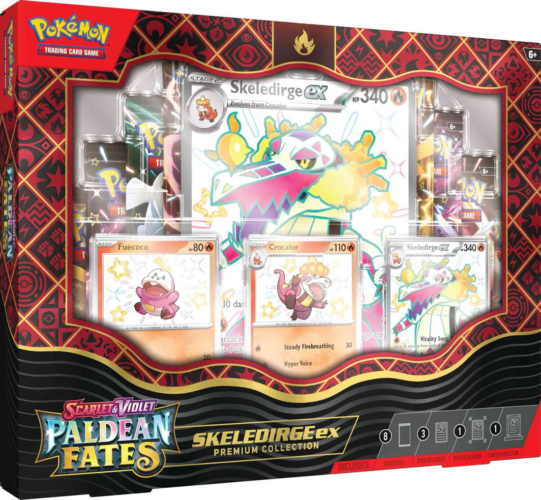 Pokemon Scarlet & Violet Paldean Fates Skeledirge Ex Premium Collection Box