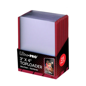 Ultra Pro 3X4 Top Loader 25ct Regular 35pt-Red Border