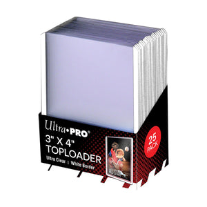 Ultra Pro 3X4 Top Loader 25ct Regular 35pt-White Border