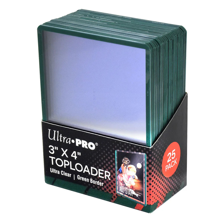 Ultra Pro 3X4 Top Loader 25ct Regular 35pt-Green Border