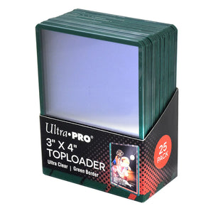 Ultra Pro 3X4 Top Loader 25ct Regular 35pt-Green Border