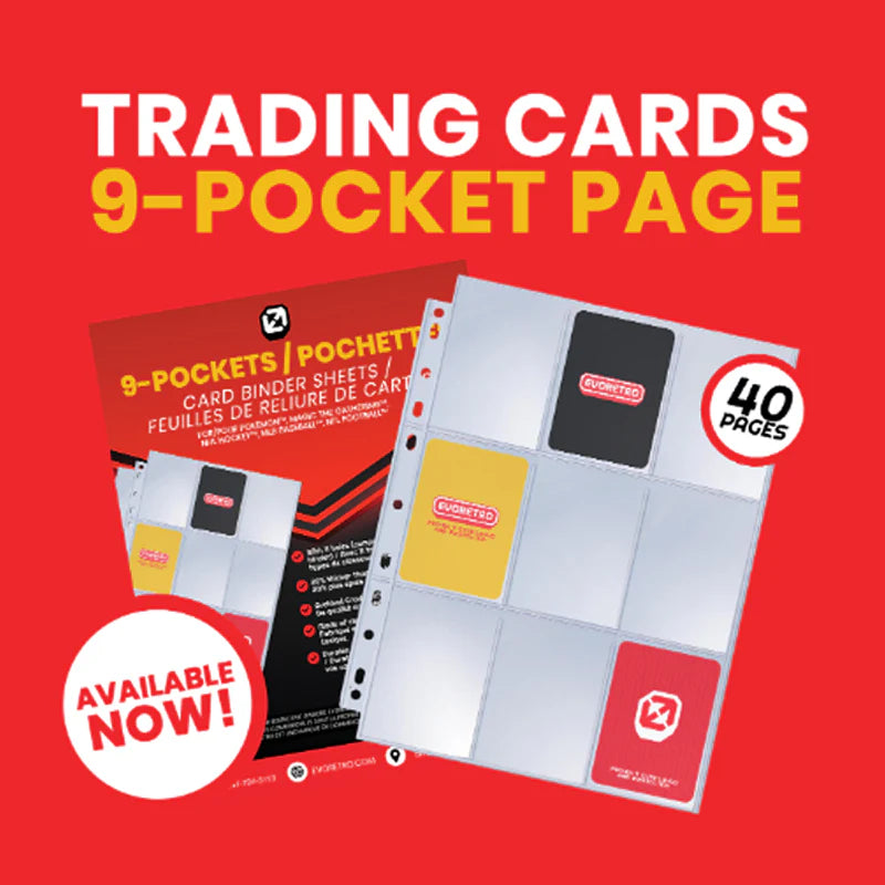 Evo Retro 9 Pocket Card Binder Sheets 40 ct Evo Retro 9 Pocket Card Binder Sheets 40 ct
