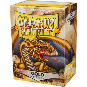Dragon Shield 100ct Standard Size Sleeves Gold Matte