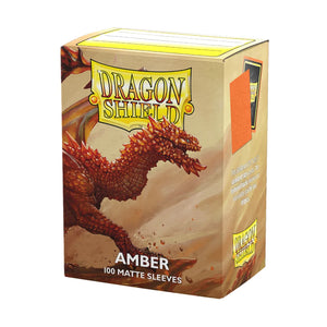 Dragon Shield 100ct Standard Size Sleeves Amber Matte