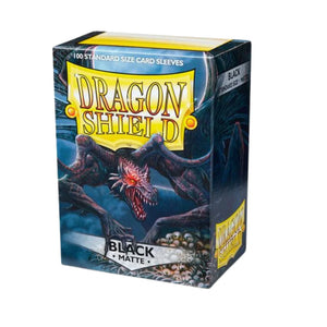 Dragon Shield 100ct Standard Size Sleeves Black Matte