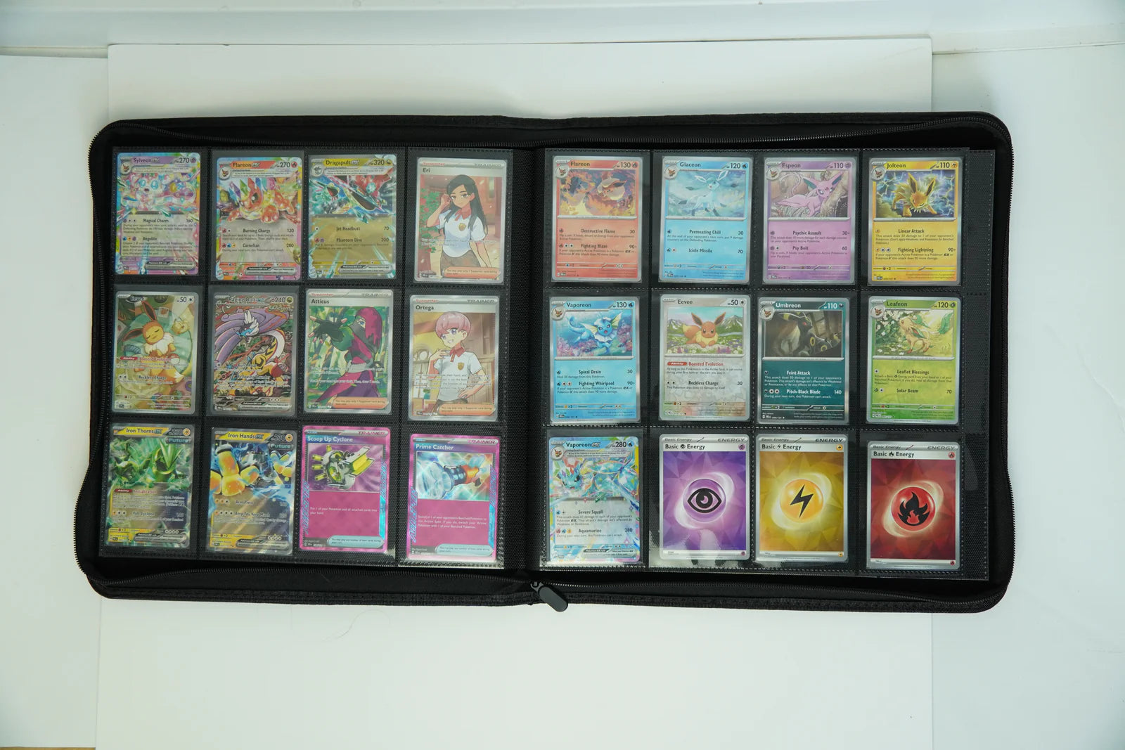 4x3 card binder Evo Retro Zipper Fits 528 Cards Binder 4X3-Black