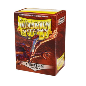 Dragon Shield 100ct Standard Size Sleeves Crimson Matte