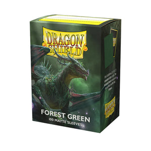 Dragon Shield 100ct Standard Size Sleeves Forest Green Matte