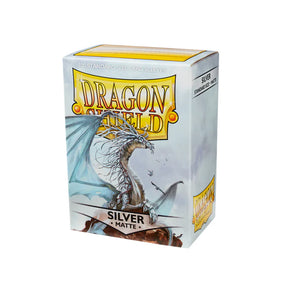 Dragon Shield 100ct Standard Size Sleeves Silver Matte