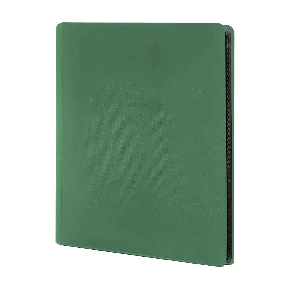 Evo Retro 9 Pocket Binder With Zipper - Green