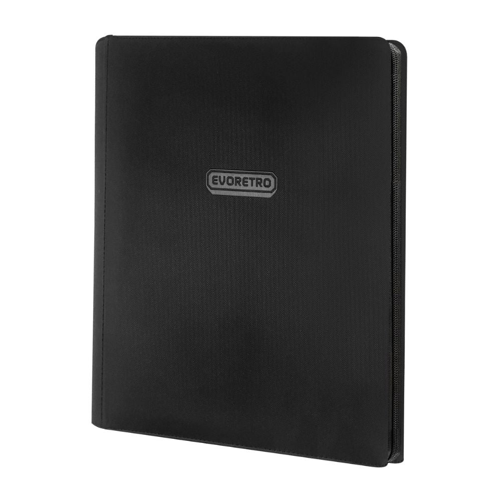 Evo Retro 9 Pocket Binder With Zipper - Black