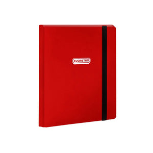 Evo Retro 9 Pocket Binder With Elastic -Red