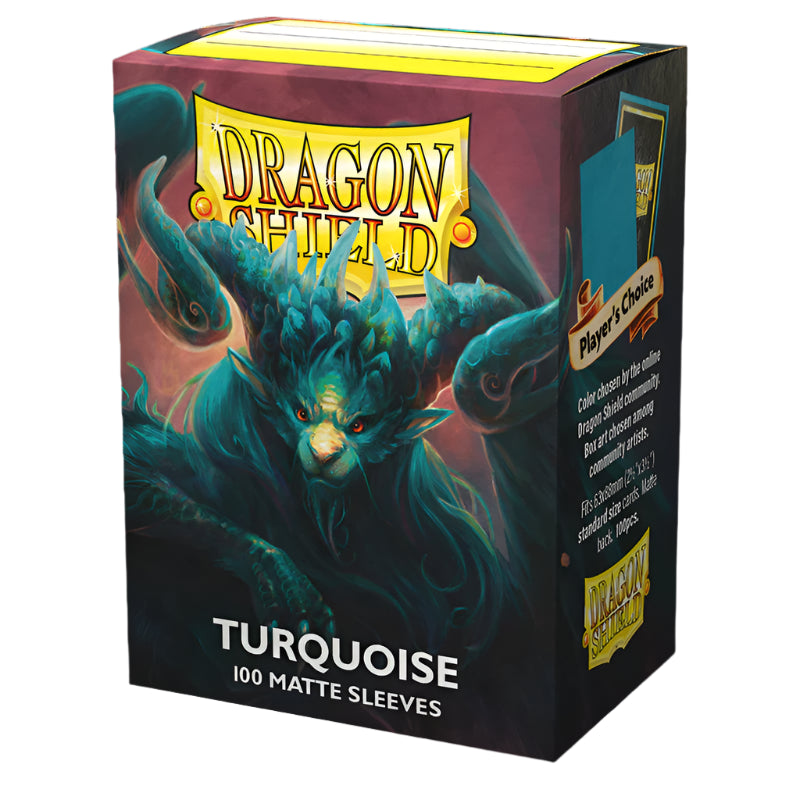 Dragon Shield 100ct Standard Size Sleeves Turquoise Matte