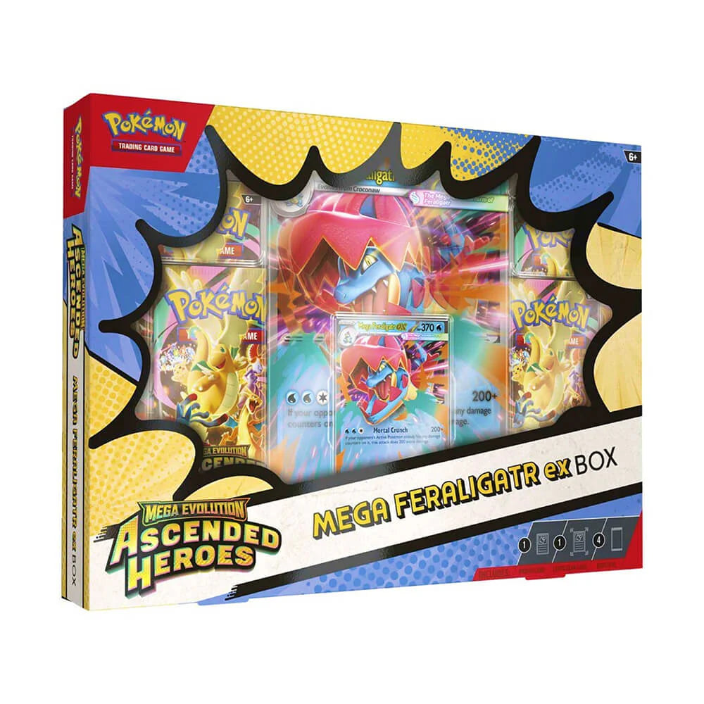 Pokemon Mega Evolution Ascended Heroes Mega Feraligatr Ex Box