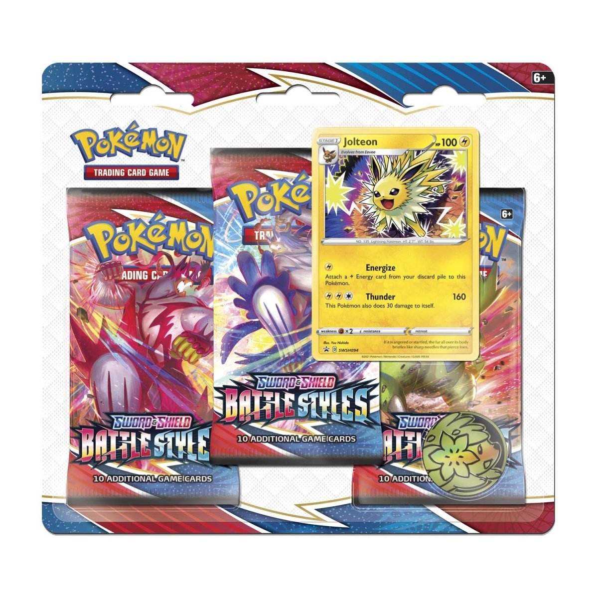 Pokemon Sword & Shield Battle Styles 3 Pack Blister-Jolteon