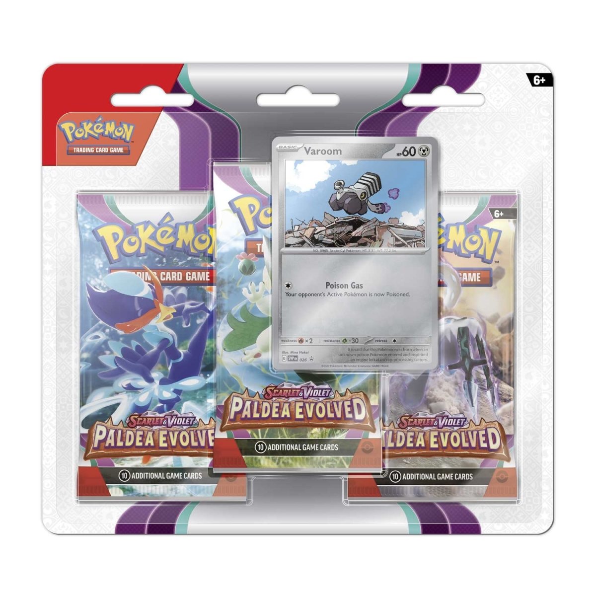 Pokemon Scarlet & Violet Paldea Evolved 3 Pack Blister