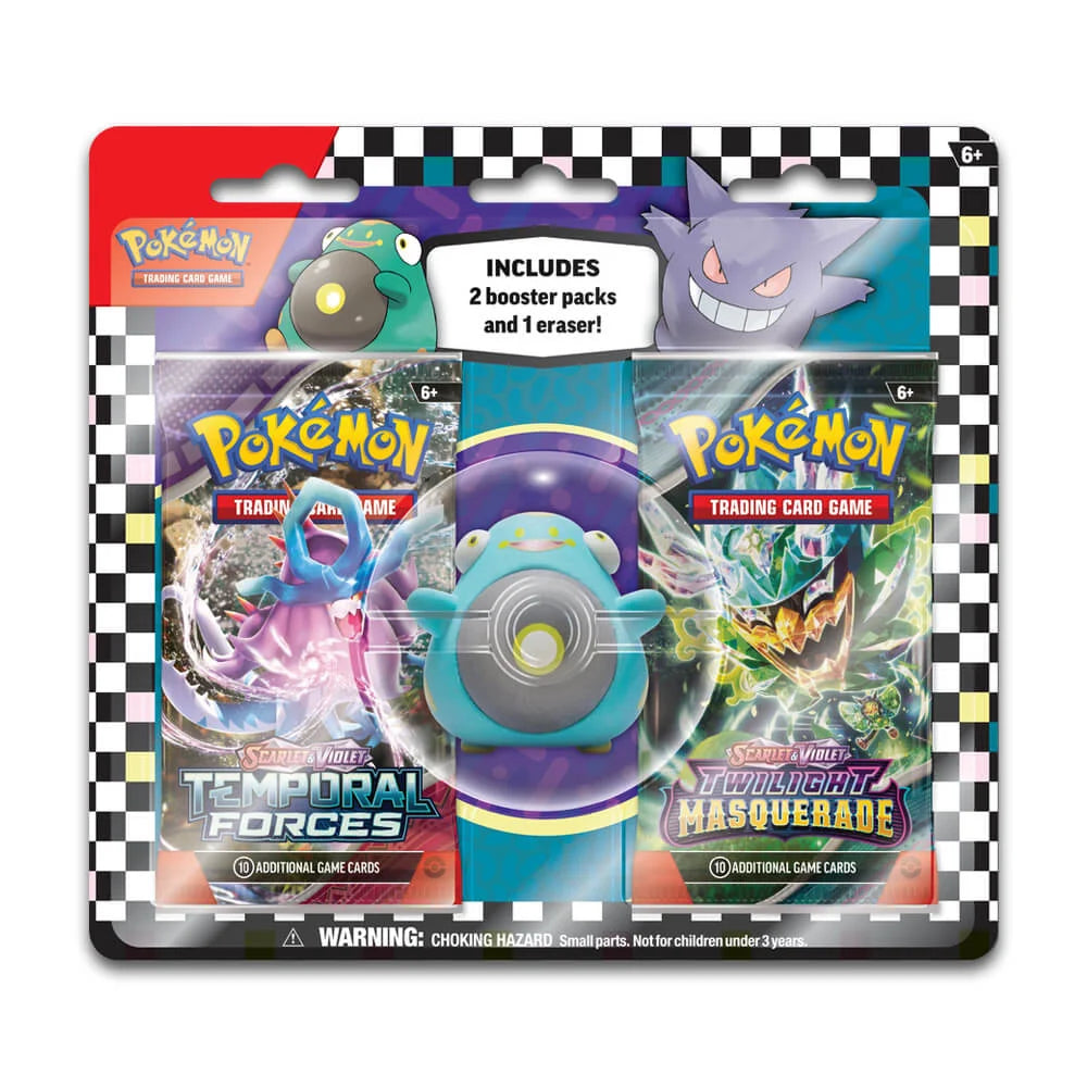 Pokemon Back To School Eraser 2 Pack Blister 2024 Bellibolt