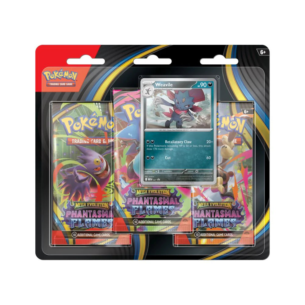 Pokemon Mega Evolution Phantasmal Flames 3 Pack Blister